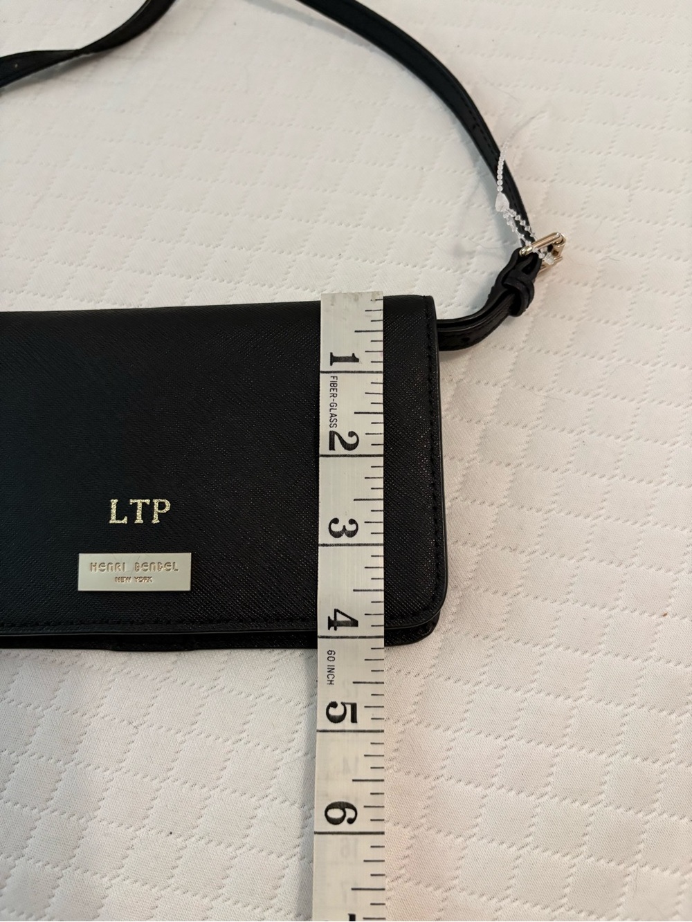 RARE 3-in-1 Henri Bendel Black Saffiano Leather Crossbody Wallet Clutch - Picture 12 of 12